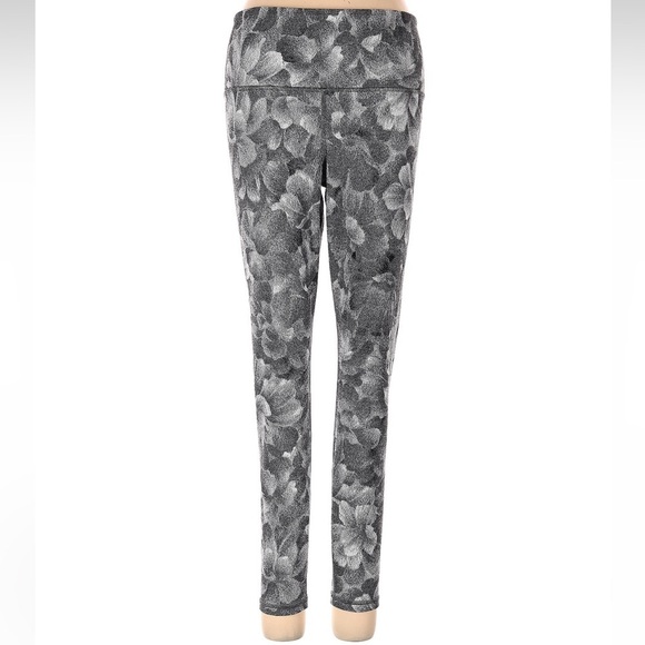 ATHLETA Women's Elation Textured Tight Size S Small Chakra Floral Black White - Picture 4 of 9